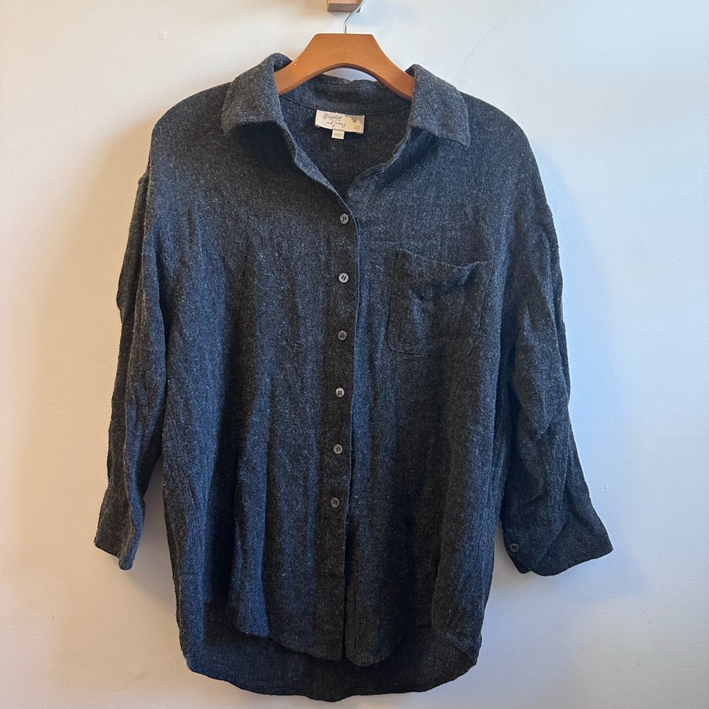 Elizabeth and JamesGray Button-Up Shirt